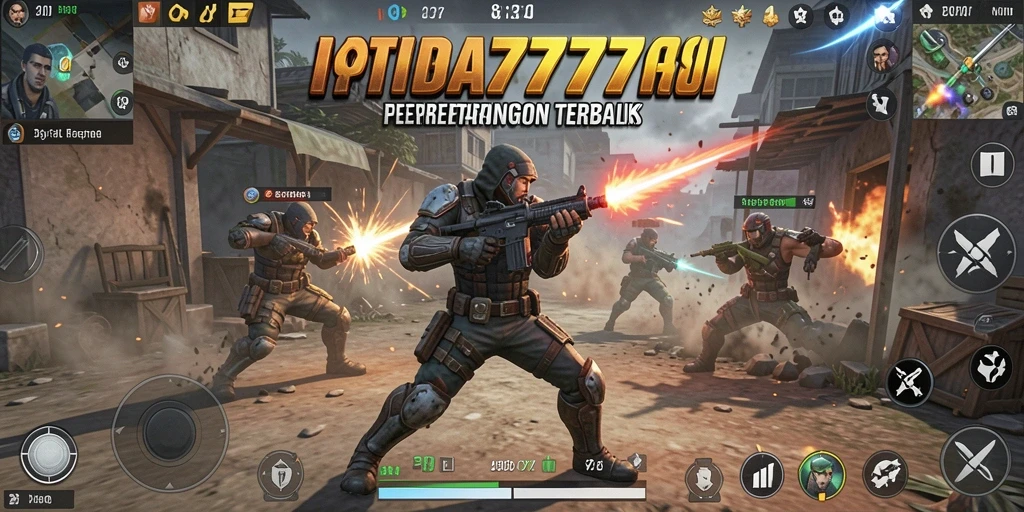 Tampilan gameplay memukau dari IYA777 dalam arena Battle Royale.