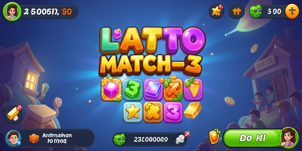 Screenshot LATOTO menampilkan momen seru mencocokkan biji-bijian.