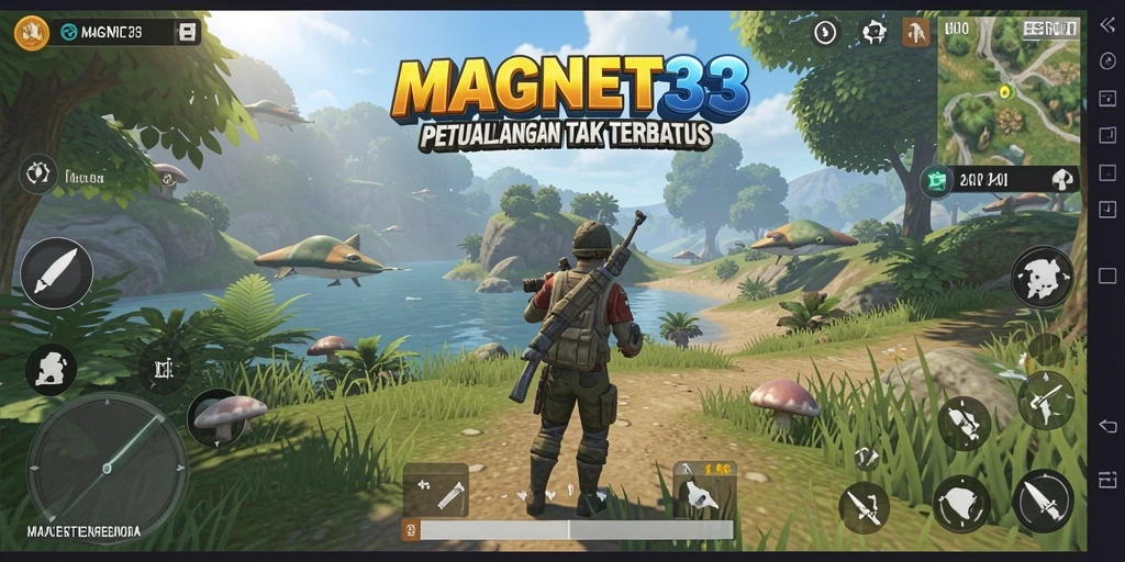 Tampilan gameplay MAGNET33 menunjukkan dunia open world yang menakjubkan.
