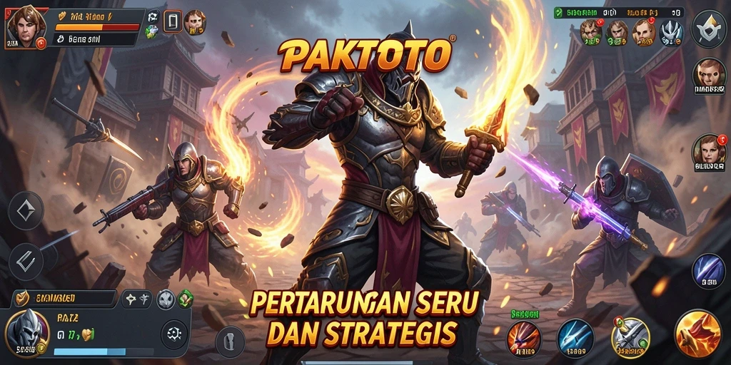 Screenshot utama PAKTOTO dengan aksi bertarung mendebarkan.