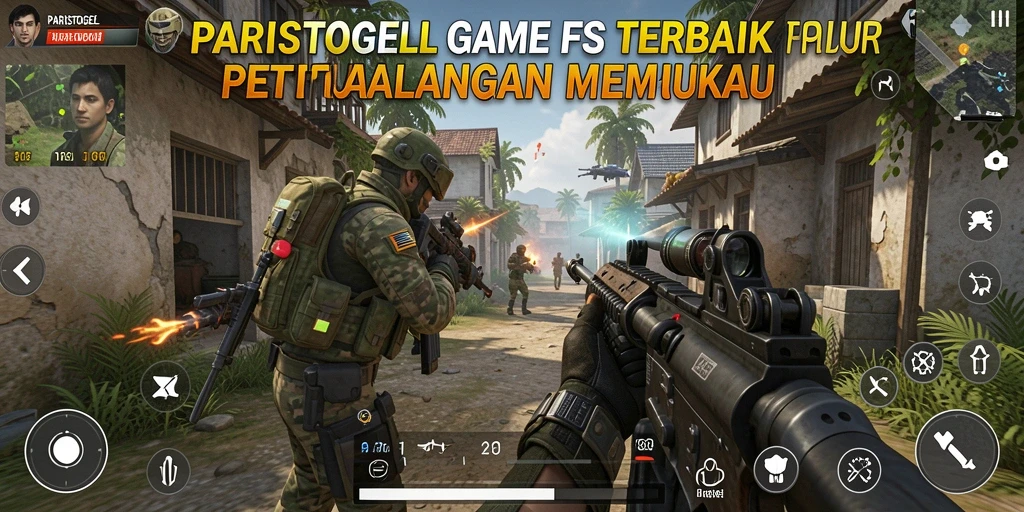 Tampilan gameplay menarik dari PARISTOGEL dalam misi FPS.