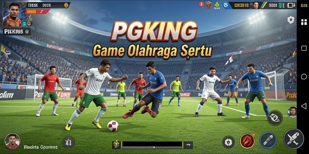 Screenshot PGKING menampilkan aksi mendebarkan dalam permainan olahraga.