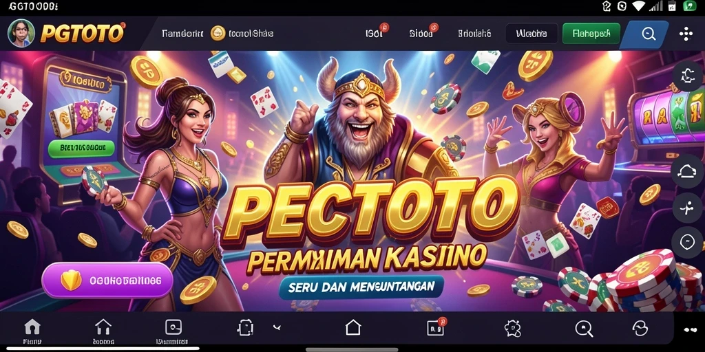 Gameplay menarik dengan banyak pilihan permainan Kasino.