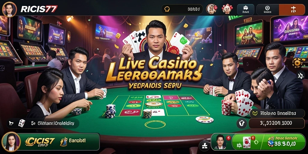 Tampilan menarik dari gameplay Live Casino di RICIS77.