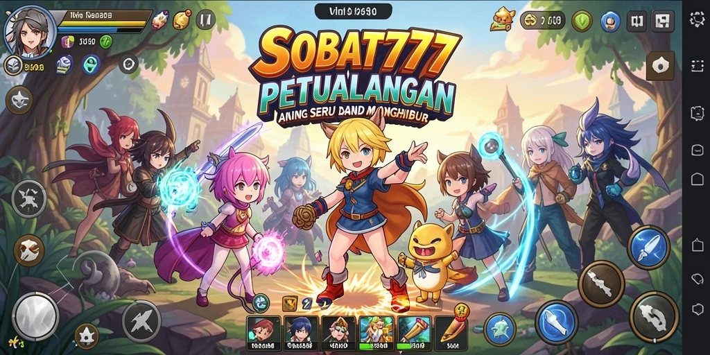 Gameplay SOBAT777 dengan karakter Anime yang keren dan penuh aksi.