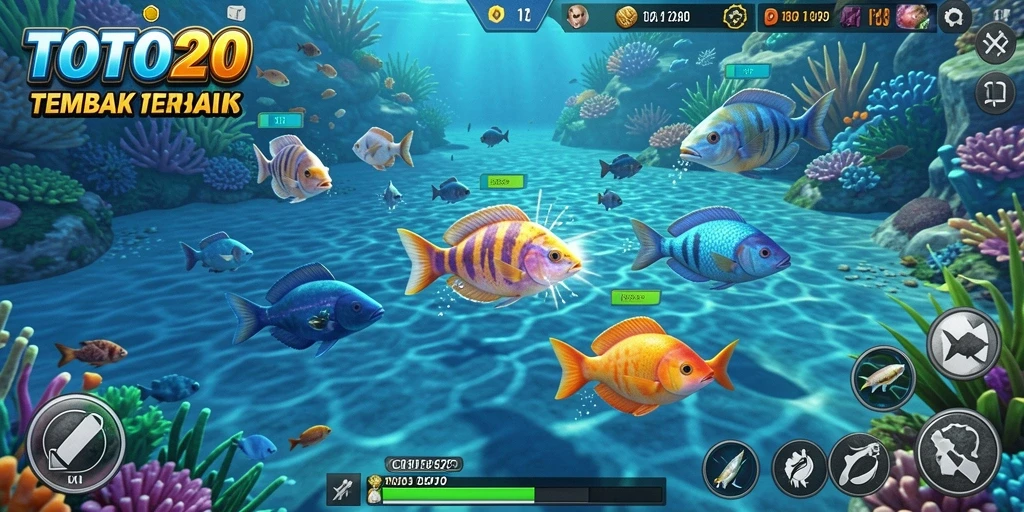 Gameplay seru Tembak Ikan di TOTO20 penuh aksi.