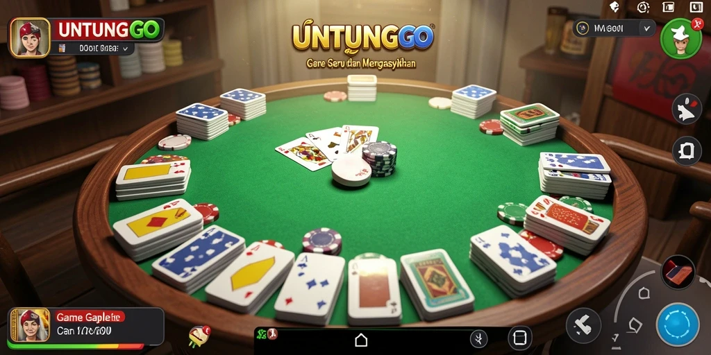 Tampilan utama gameplay UNTUNGGO yang mengasyikkan dan interaktif.